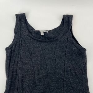 Halogen Merino Wool Tank Top Charcoal Heathered Grey Petite XS Knit Sleeveless